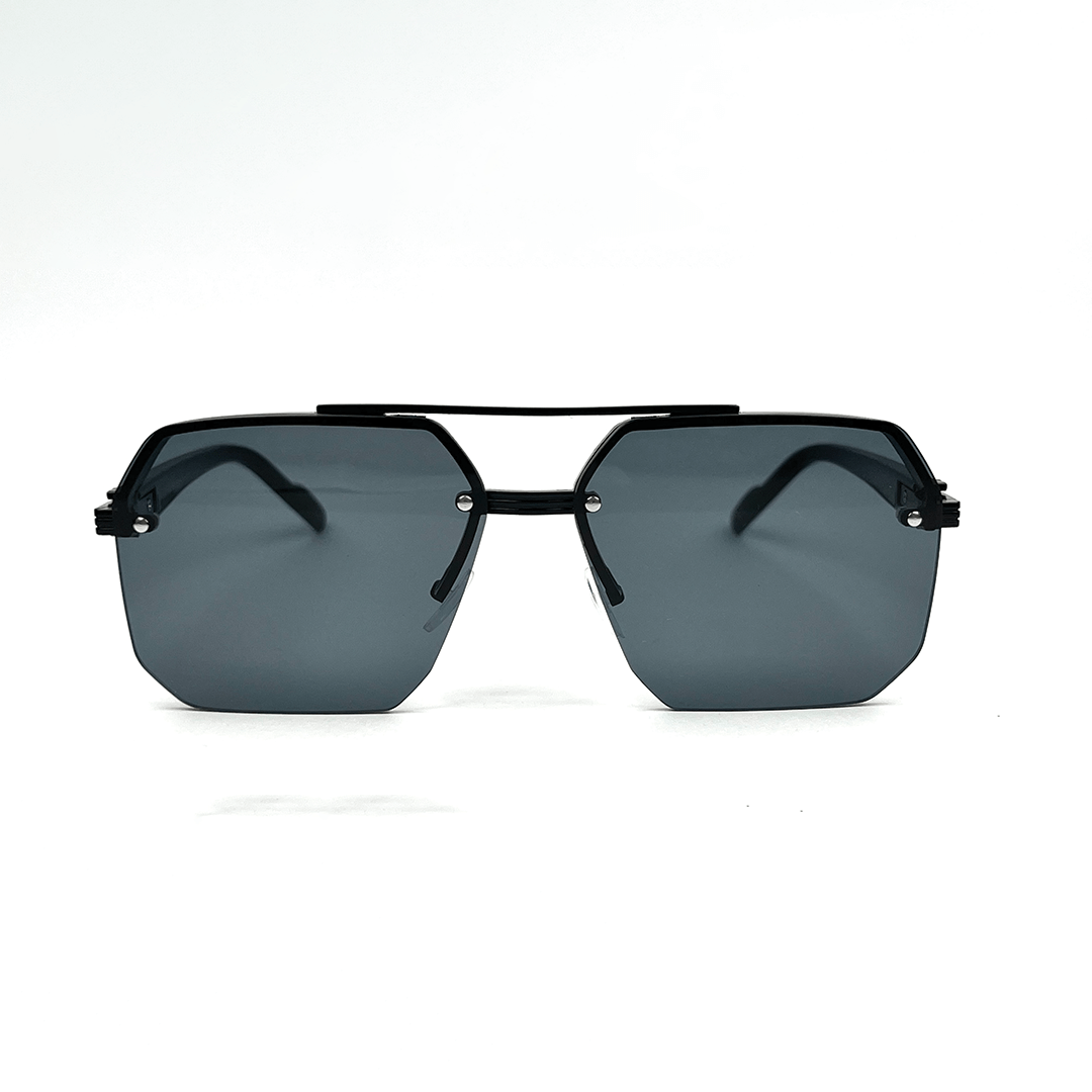 Octagon Rimless Sunglasses - Black