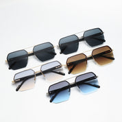 Octagon Rimless Sunglasses - Black